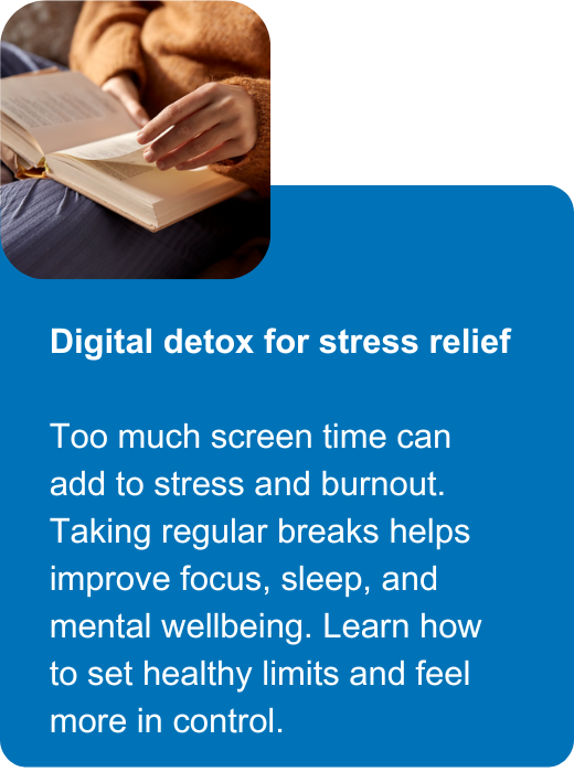 Digital detox for stress relief