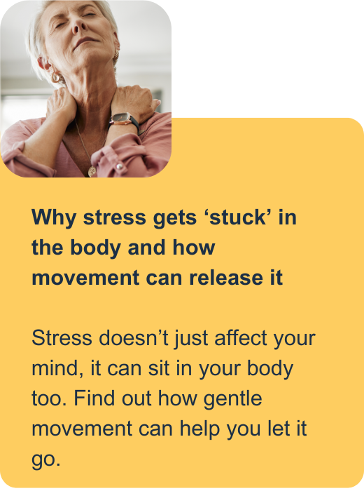 Why stress gets stuck in the body and how movement can release it