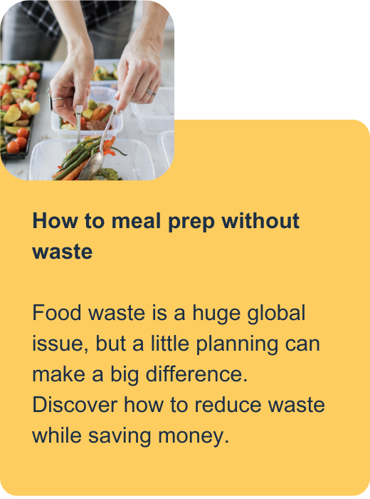 How to meal prep without waste