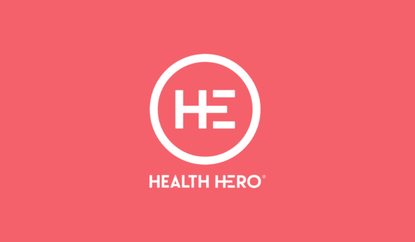 Image shows HealthHero logo against a red background