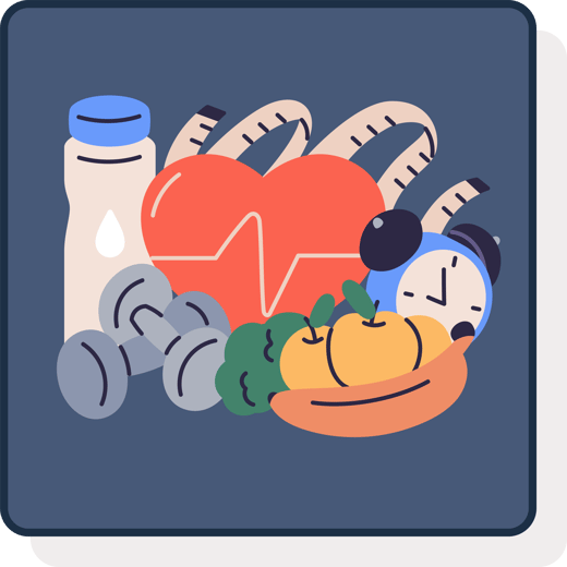 Image of healthy items