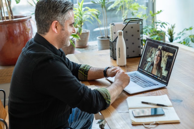 Man sitting at desk